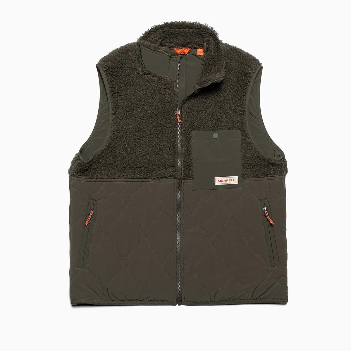 Merrell Sherpa Mixup Vest Dusty Olive | Men Outerwear