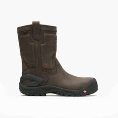 Merrell Strongfield Leather Pull On Waterproof Comp Toe Work Boot Espresso | Men Boots