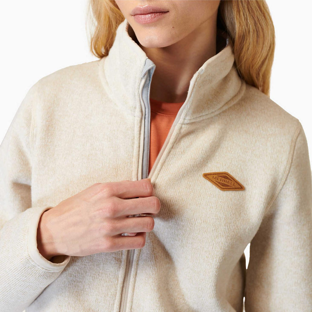 Merrell Sweater Weather Full Zip Moonbeam | Women Tops