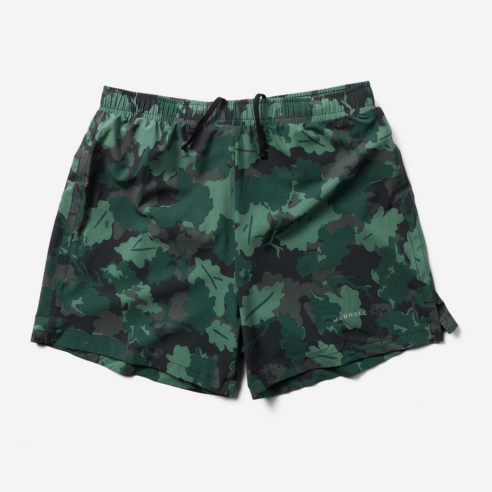 Merrell Trail Running Short Sea Moss Leaf Print | Men Bottoms