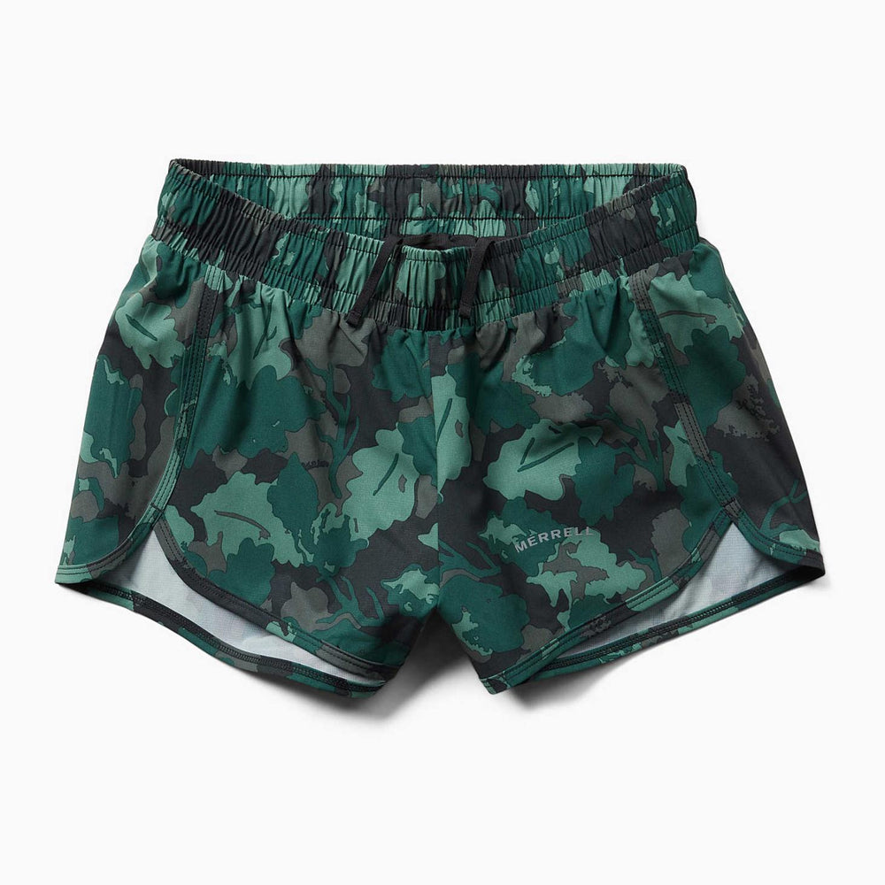 Merrell Trail Running Short Sea Moss Leaf Print | Women Bottoms
