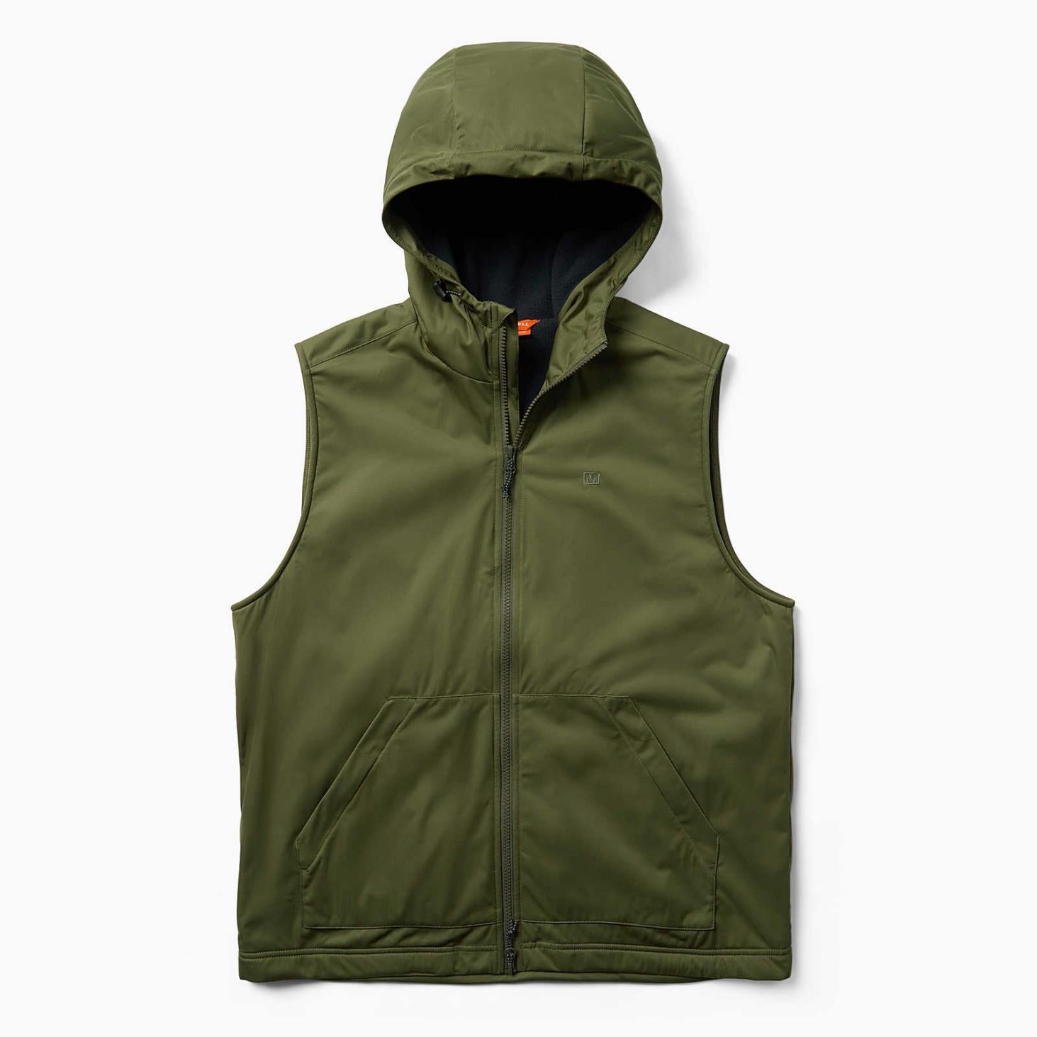 Merrell Whisper Hooded Vest Dusty Olive | Men Outerwear