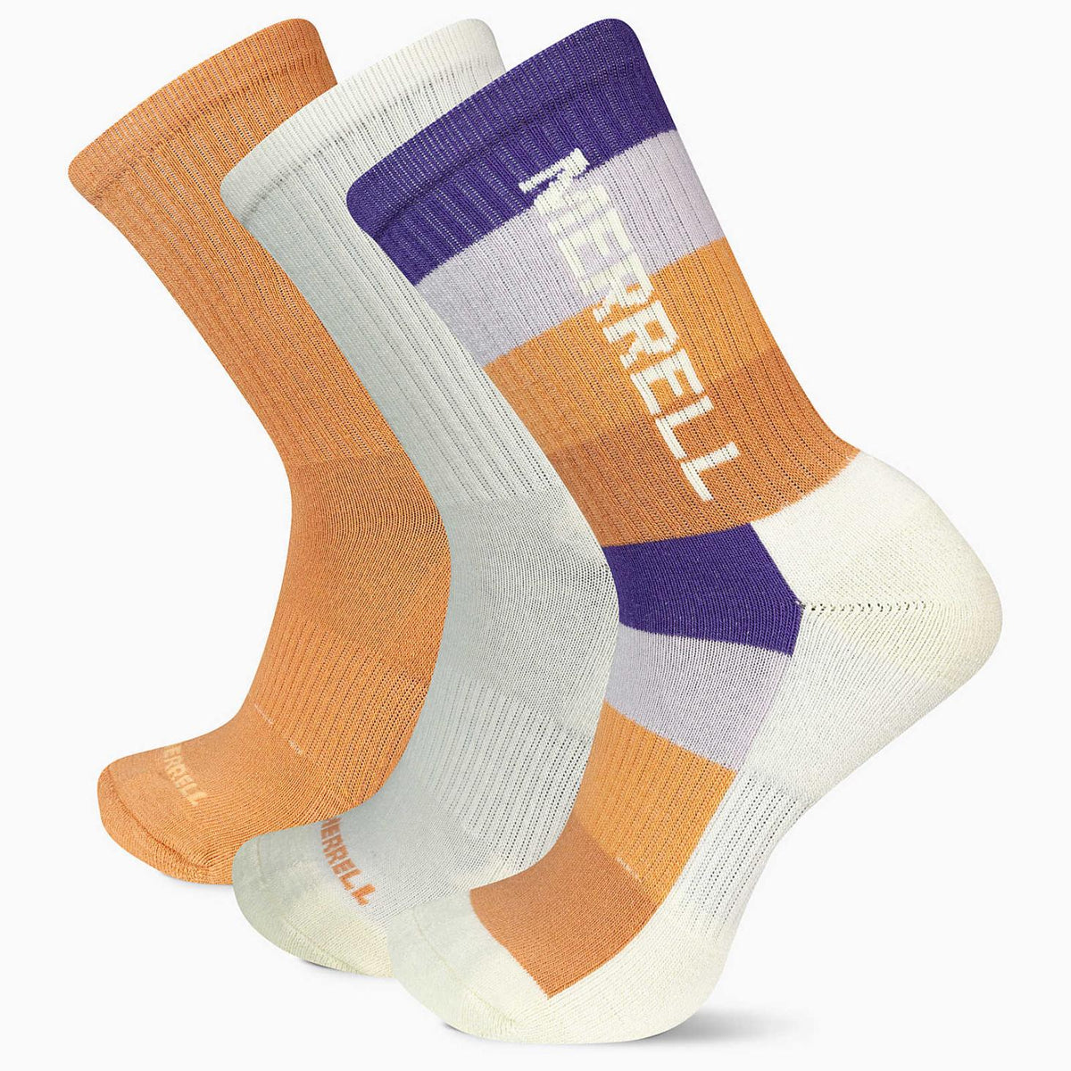 Merrell Wool Everyday Crew Sock 3 Pack Cream Assorted | Women/Men Socks