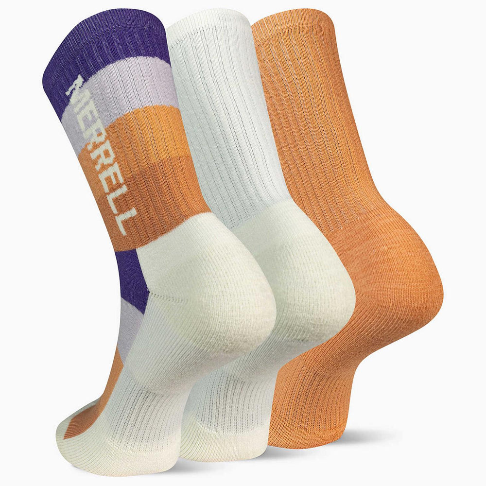 Merrell Wool Everyday Crew Sock 3 Pack Cream Assorted | Women/Men Socks