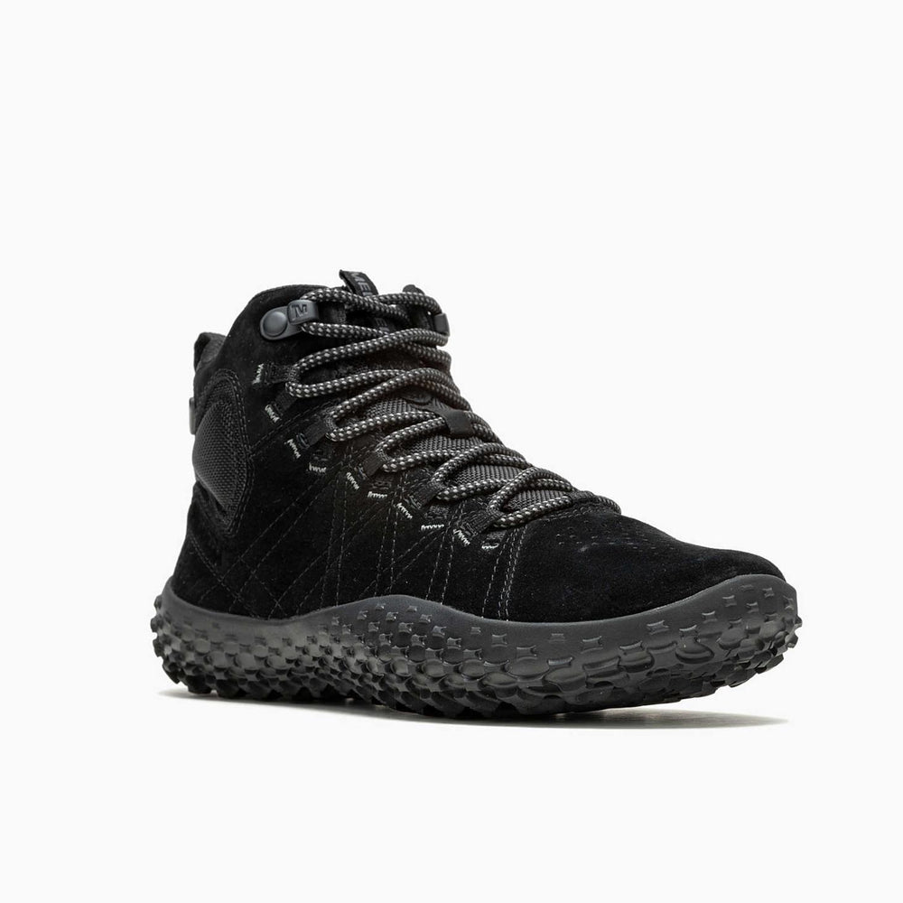 Merrell Wrapt Mid Waterproof Black/black | Women Barefoot